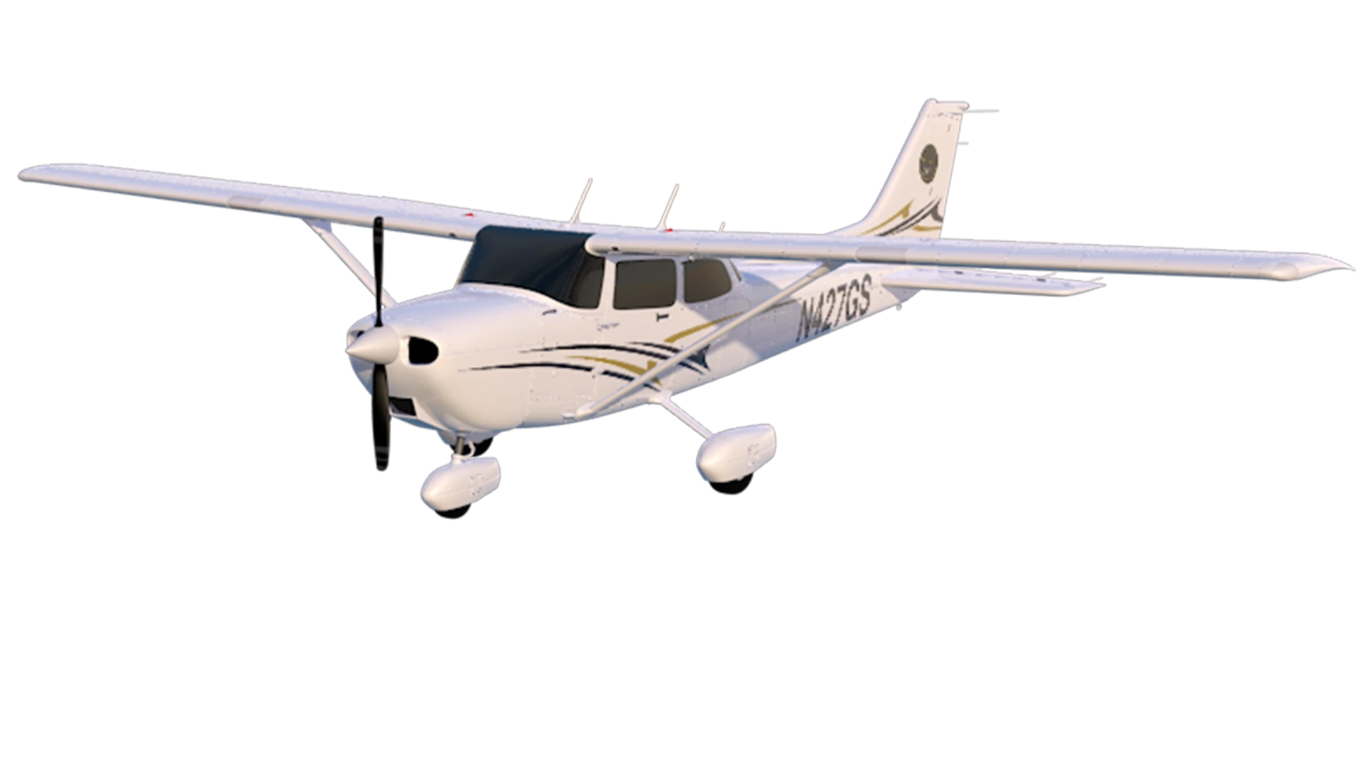 Cessna 172 representing the Gold Seal Private Pilot Ground School.